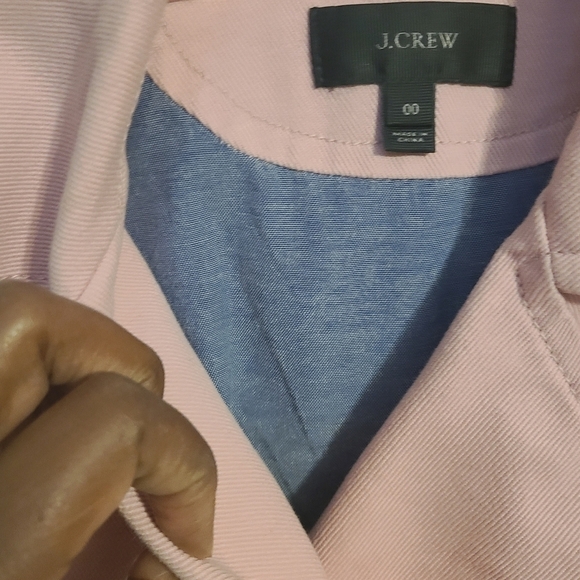 J. Crew | Women's Pink Double Breast Heavyweight Cotton Twill Jacket (Size 00) - Picture 5 of 16